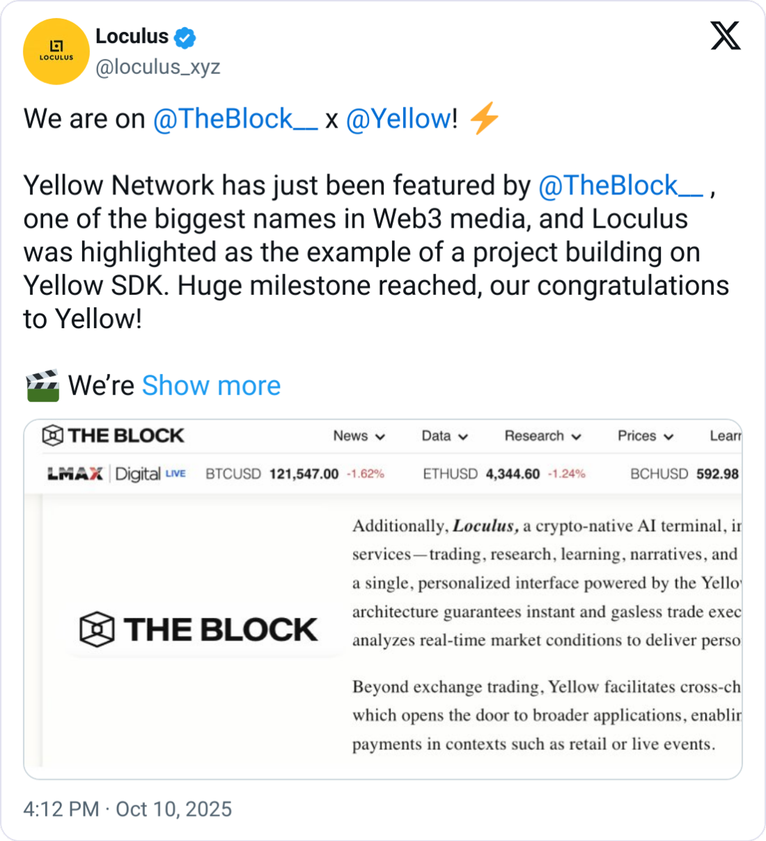 Tweet screenshot - block