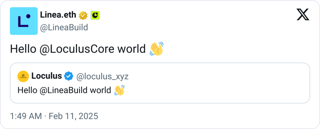 Tweet screenshot - linea